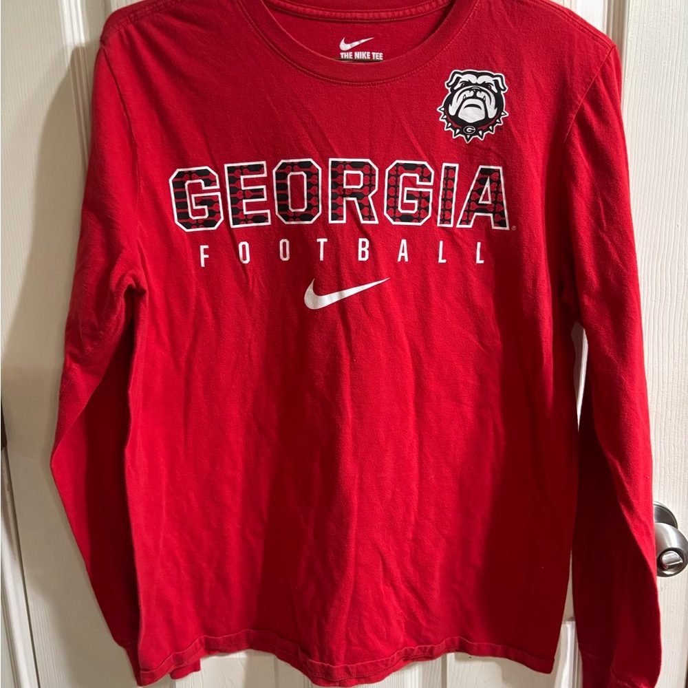 Nike Red Georgia Football Long Sleeve Shirt